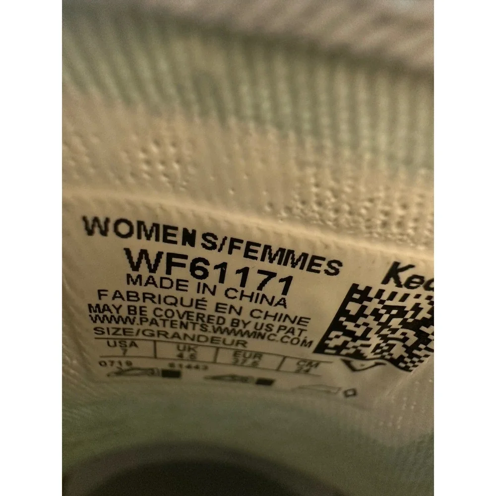Keds Women 7 Double Decker Sequin Slip On Sneakers Silver Iridescent Dream Foam